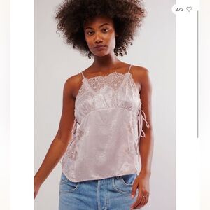 Free People Shimmering Lace Cami NWT